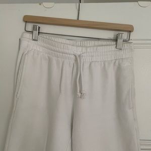 White TNA Boyfriend Jogger Sweatpants